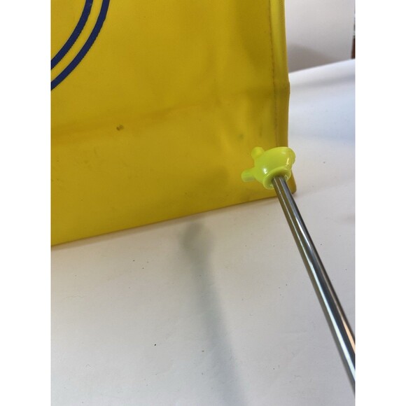 SCOOP Beach Tote Yellow Blue Shopping Bag Rubber Vinyl - Picture 6 of 16